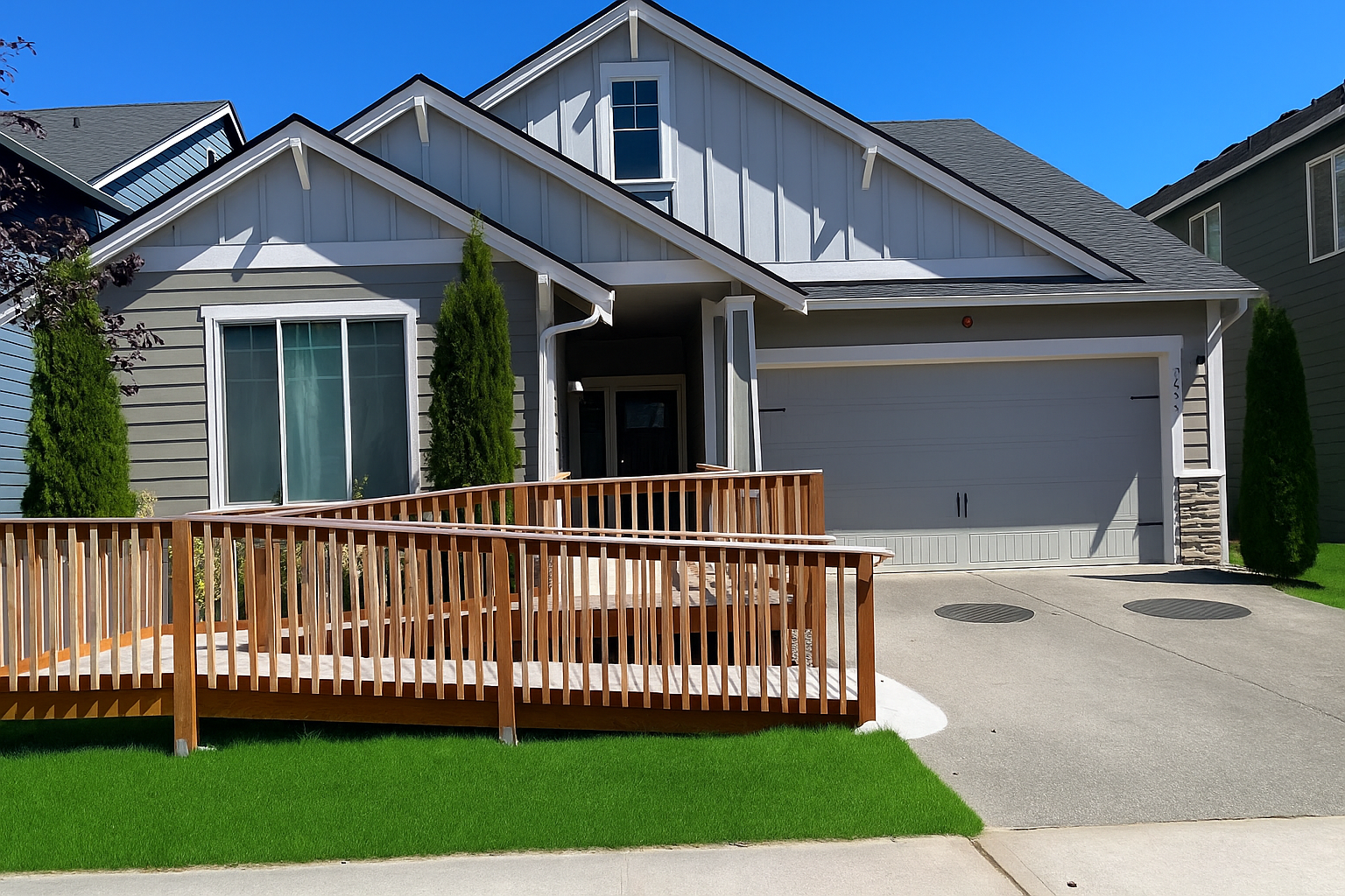 Suburban Home with Accessible Ramp